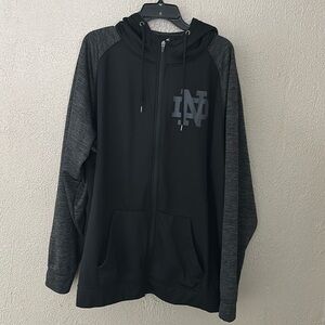 Notre Dame Fighting Irish Men's Colosseum Black Blackout Full-Zip Hoodie 3XL